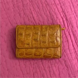 Byron Chic Yellow Crocodile skin Women's Wallet